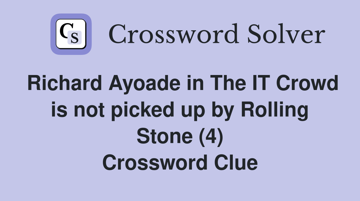 Richard Ayoade in The IT Crowd is not picked up by Rolling Stone (4